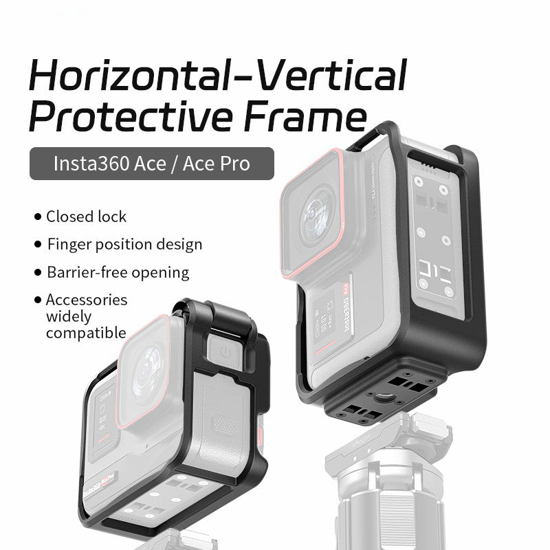 AMAGISN Horizontal Vertical Protective Frame for Insta360 Ace / Ace Pro Extension Case AMAGISN Horizontal Vertical Protective Frame for Insta360 Ace / Ace Pro Extension Case